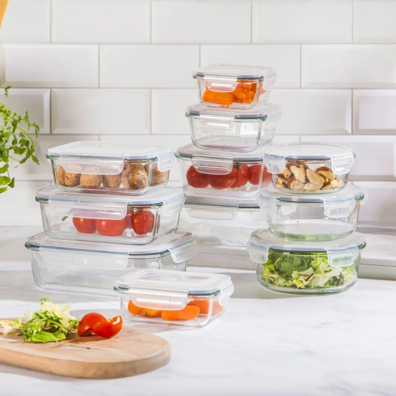 Pojemnik szklany 950 ml okrągły lunchbox Altom Fresh żaroodporny hermetyczny