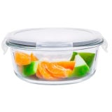 Pojemnik szklany 600 ml okrągły lunchbox Altom Fresh żaroodporny hermetyczny