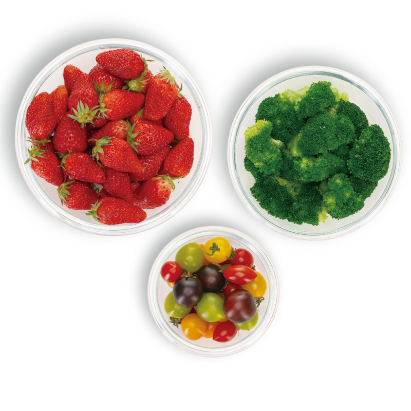 Pojemnik szklany 400 ml okrągły lunchbox Altom Fresh żaroodporny hermetyczny