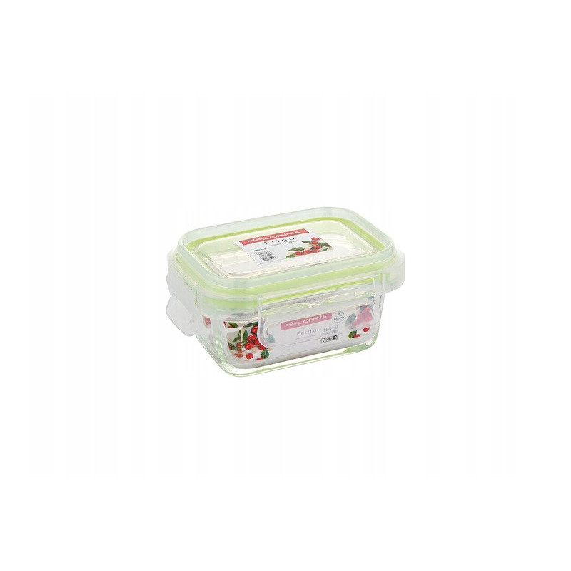 Szklany pojemnik 150 ml na żywność jedzenie Florina Frigo pudełko z pokrywką lunchbox prostokątny hermetyczny