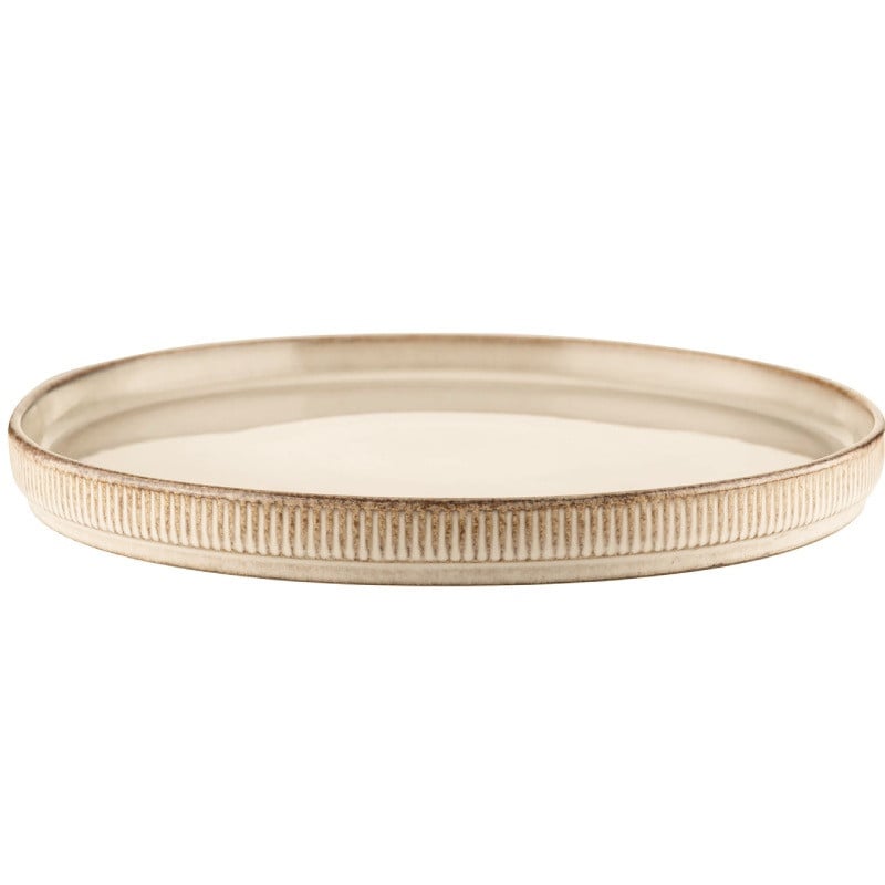Serwis obiadowy porcelanowy Evie 30 elementów z salaterkami i kubkami zestaw talerzy dla 6 osób retro 1211
