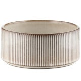 Salaterka porcelanowa 14 cm Florina Evia kremowy prążkowany retro