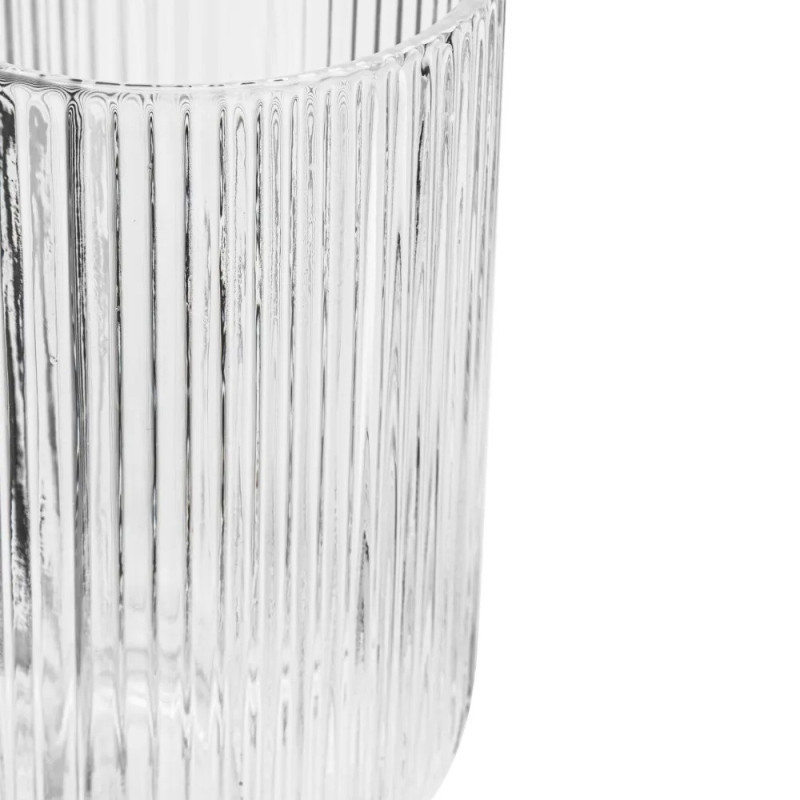 Dzbanek szklany 1.5 litra w zestawie z 6 szklankami 430 ml ze stalową pokrywką z uszczelką Florina Dafne