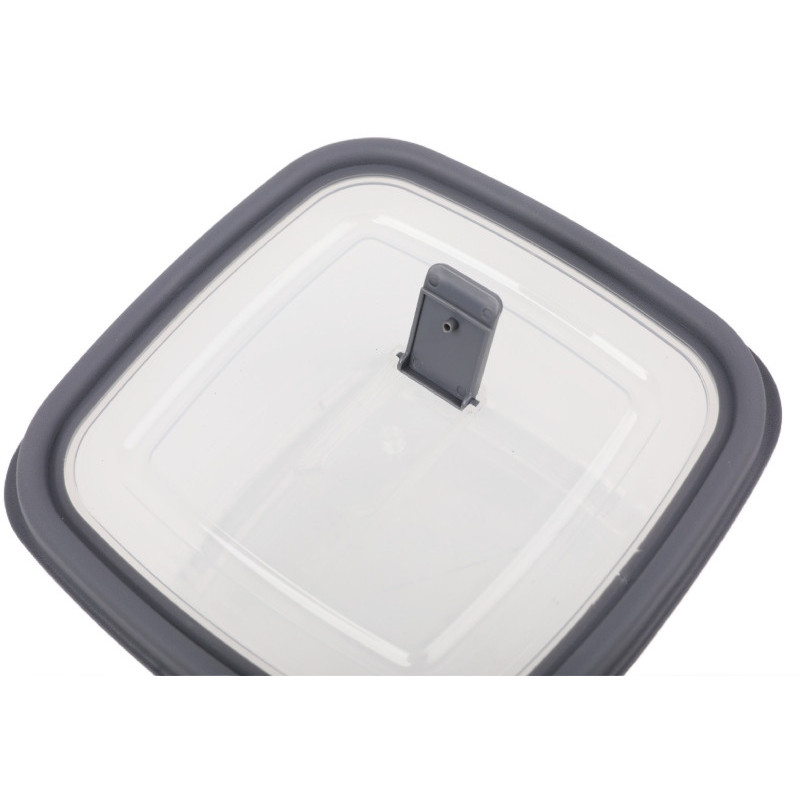 Pojemniki kwadratowe lunchbox MG Home Misto zestaw 5 sztuk hermetyczne 2700/1800/1150/650/340 ml szare