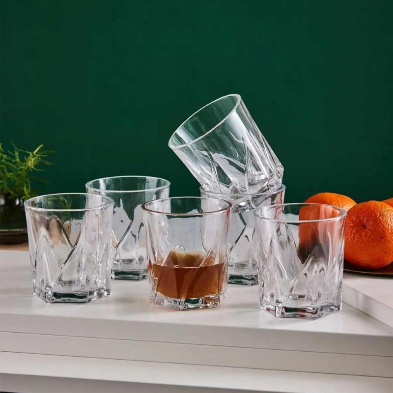 Szklanki do whisky napojów drinków 330 ml zestaw 6 szklanek Altom Henry