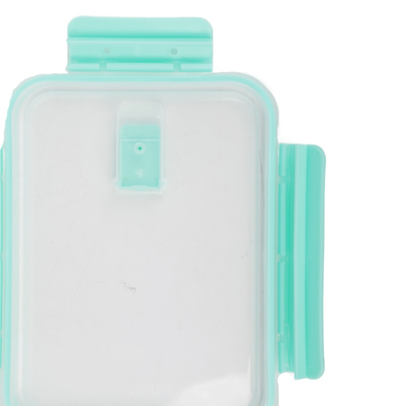Pojemniki prostokątne lunchbox MG Home Misto zestaw 4 sztuk hermetyczne 2500/1350/600/250 ml turkusowe