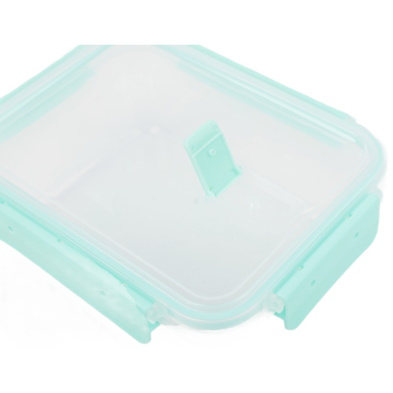 Pojemniki prostokątne lunchbox MG Home Misto zestaw 4 sztuk hermetyczne 2500/1350/600/250 ml turkusowe