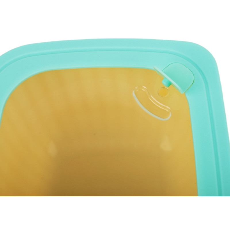Pojemniki kwadratowe lunchbox MG Home Misto zestaw 4 sztuk hermetyczne 2500/1500/960/520 ml kremowe