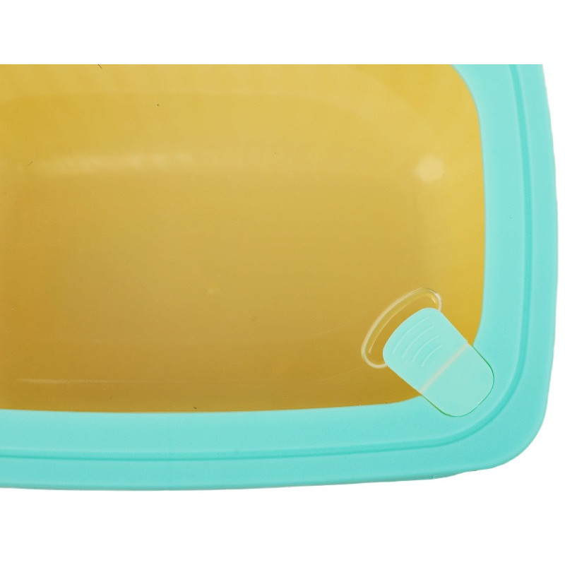 Pojemniki prostokątne lunchbox MG Home Misto zestaw 4 sztuk hermetyczne 4500/2700/1400/650 ml kremowe