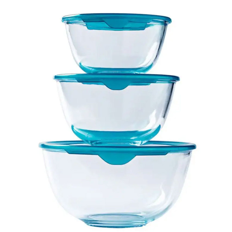 Miska żaroodporna 2000 ml salaterka 21 cm naczynie z pokrywką Cook&Enjoy Pyrex 180 P