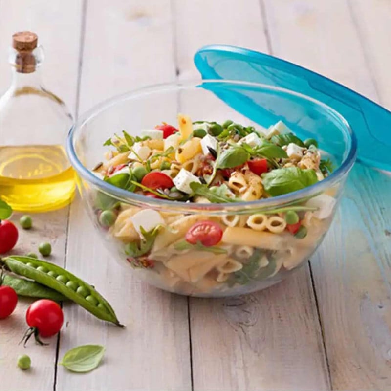 Zestaw misek żaroodpornych 15/17/21 cm komplet 3 sztuk naczynia z pokrywką Cook&Enjoy Pyrex