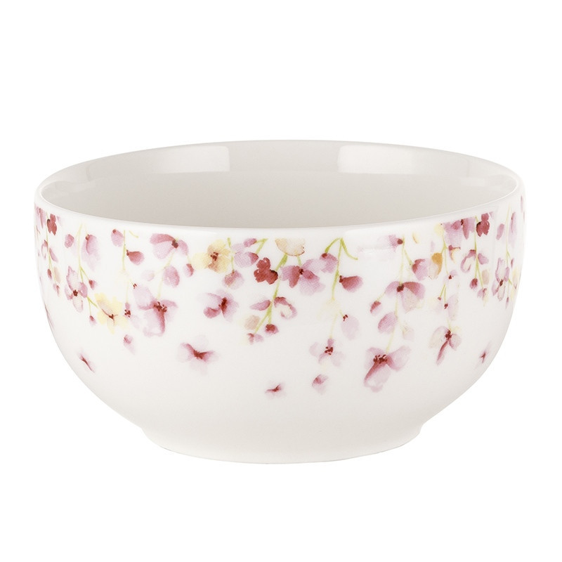 Serwis śniadaniowy porcelanowy Florina Kukkia 18 elementów zestaw talerzy dla 6 osób kwiaty