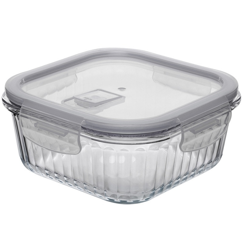 Pojemniki szklane ryflowane Florina Mariet lunchbox 1200/800 ML żaroodporne hermetyczne