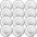 Talerzyki deserowe 17,5 cm szklane Altom Karen zestaw 12 sztuk spodek na ciasto deser