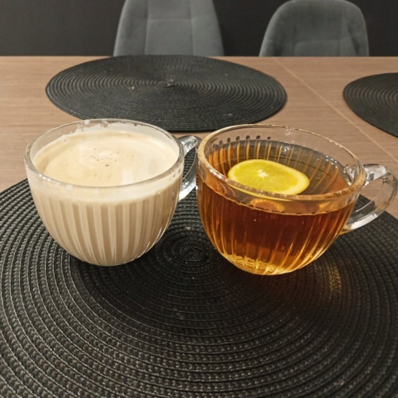 Kubki ryflowane 460 ml Altom Venus duże filiżanki do kawy i herbaty szklane zestaw 6 sztuk