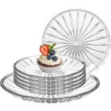 Talerzyki deserowe 15 cm i patera 25 cm szklane Altom Venus zestaw 7 sztuk spodek na ciasto deser