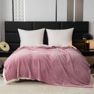 Koc różowy 160x200 cm...