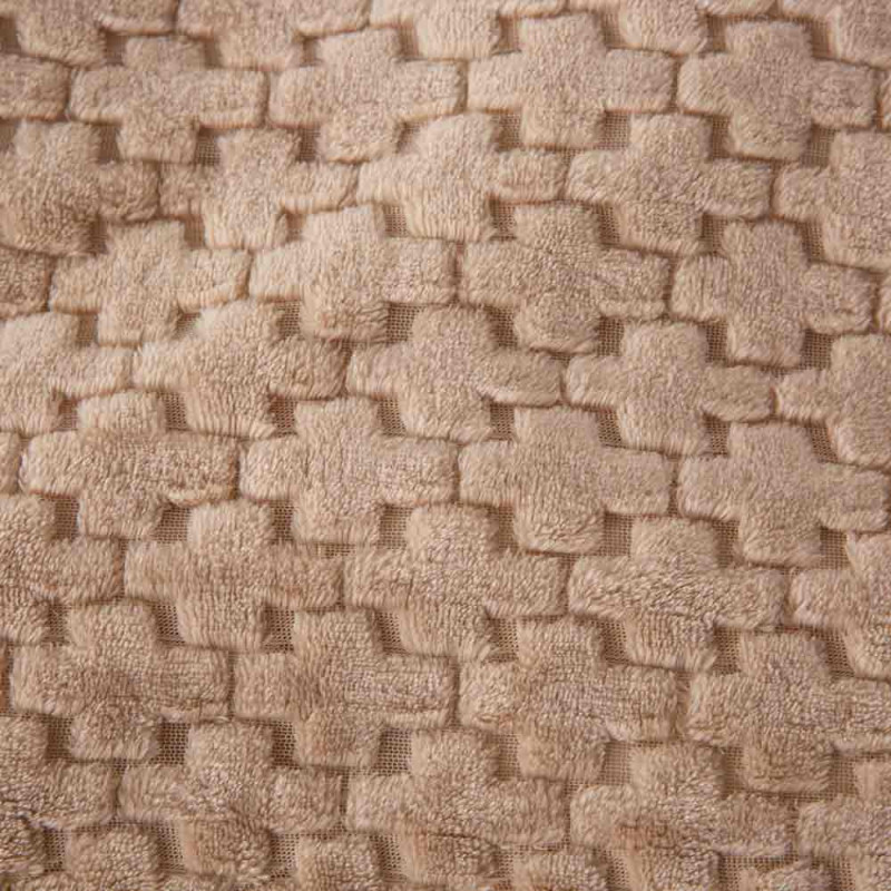 Koc 160x200 cm mikrofibra Cotton World miękki ciepły pled narzuta na łóżko beżowy KHT-56