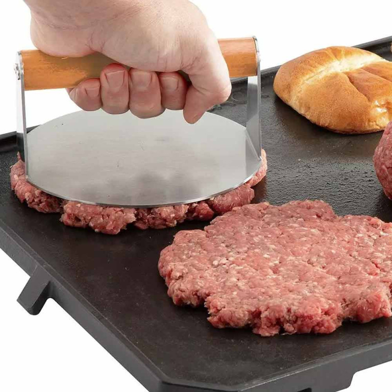 Praska stalowa do mięsa na hamburgery 14 cm prasa dociskowa Kinghoff KH 1878