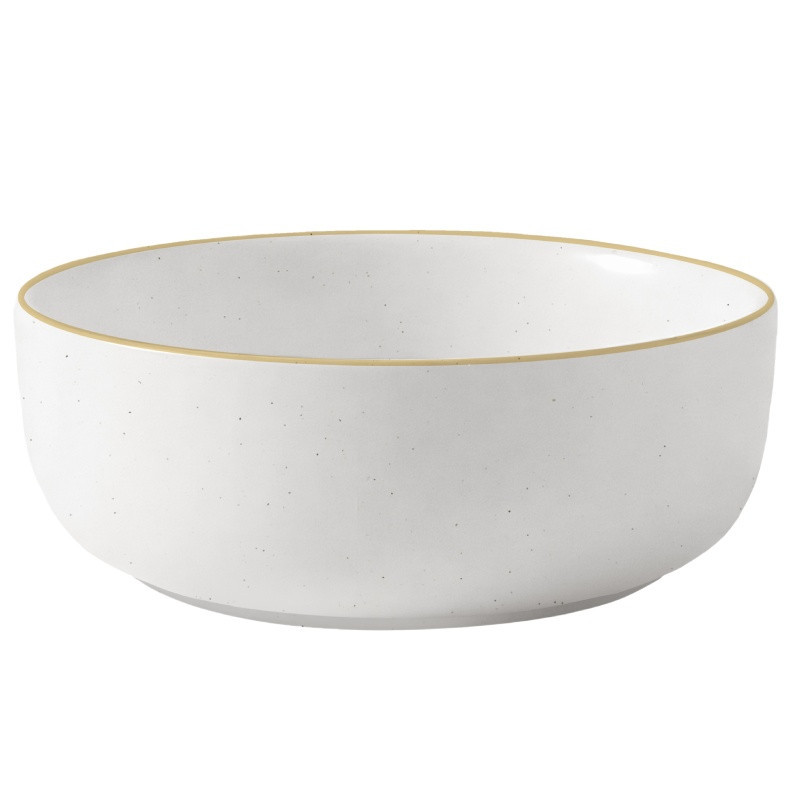 Serwis obiadowy porcelanowy MG Home Artena 42 elementy zestaw talerzy filiżanek misek dla 6 osób nakrapiany