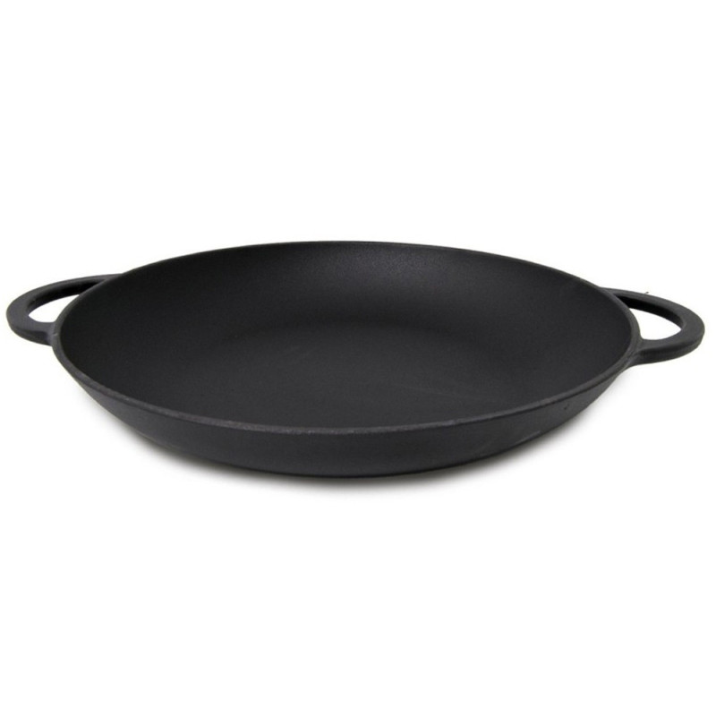 Patelnia żeliwna duża 38x9cm wysoka gaz ognisko Tragar 39570