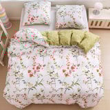 Pościel 140x200 bawełna satynowa dwustronna GierekHoff gruba 2 części GH 3063 kwiaty