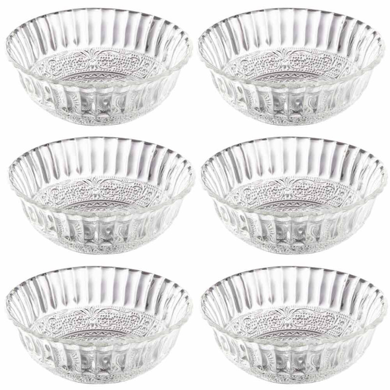 Salaterki miski szklane 13 cm zestaw 6 miseczek Florina Lauro