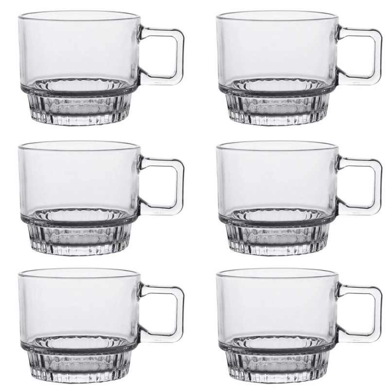 Szklane kubki 320 ml komplet szklanek zestaw 6 sztuk Aldo Florina