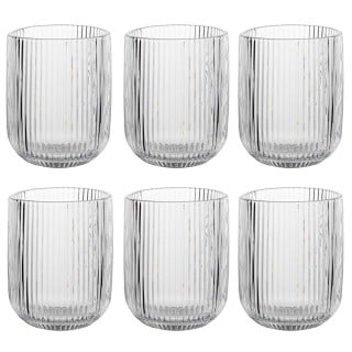 Szklanki wysokie ryflowane...