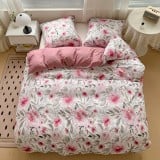 Pościel 160x200 bawełna satynowa dwustronna GierekHoff gruba 3 części GH 3077 róże