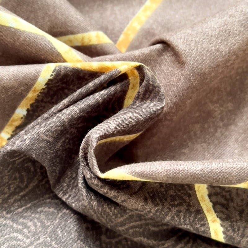 Pościel 160x200 bawełna satynowa dwustronna GierekHoff gruba 3 części GH 3078 brązowe heksy