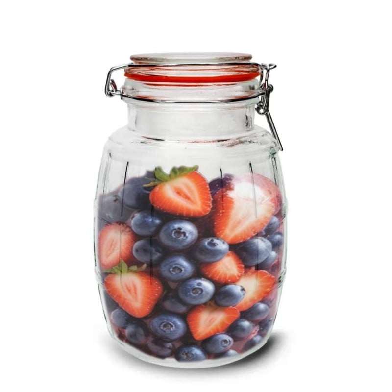 Słój szklany z klamrą 2200 ml słoik hermetyczny z uszczelką do przetworów Tragar 44026