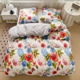 Pościel 200x220 bawełna satynowa dwustronna GierekHoff gruba 3 części GH 3085 maki