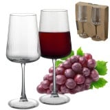 Kieliszki do wina 540 ml szklo ryflowane komplet 2 sztuki Florina Freccia