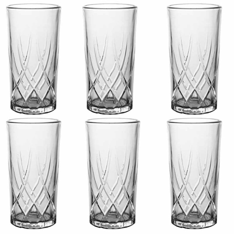Szklanki do drinków 370 ml wysokie zestaw 6 sztuk napoje woda Long Drink Corda Florina