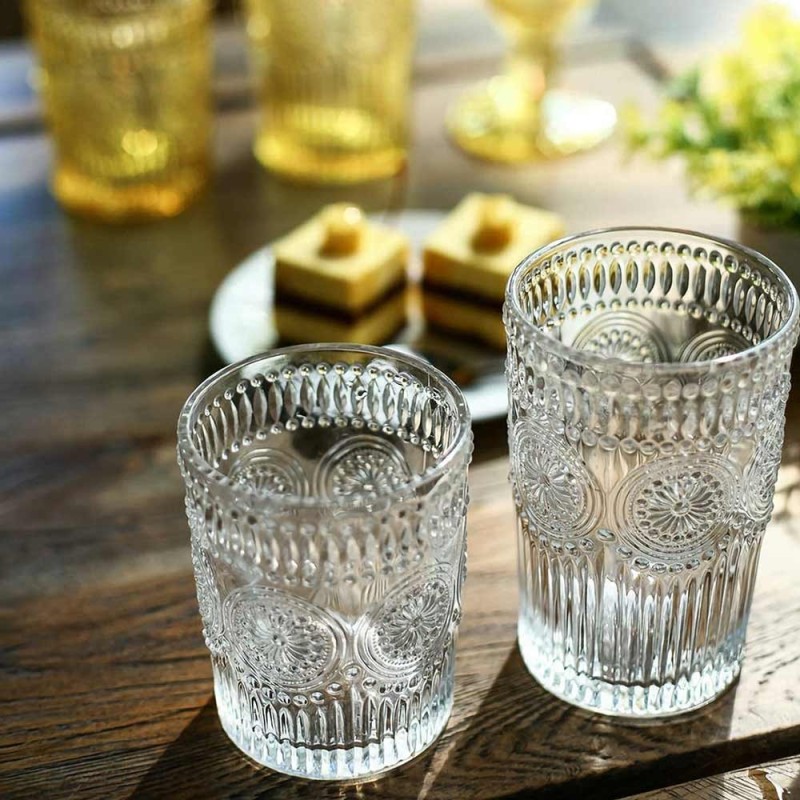 Szklanki do wody drinków 340 ml wysokie zestaw 6 sztuk Long Drink Rosetta Florina