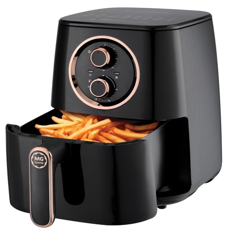 Airfryer 5 w 1 frytkownica beztłuszczowa MG Home Rose Gold Air Fryer 4.2 L czarna 1400W
