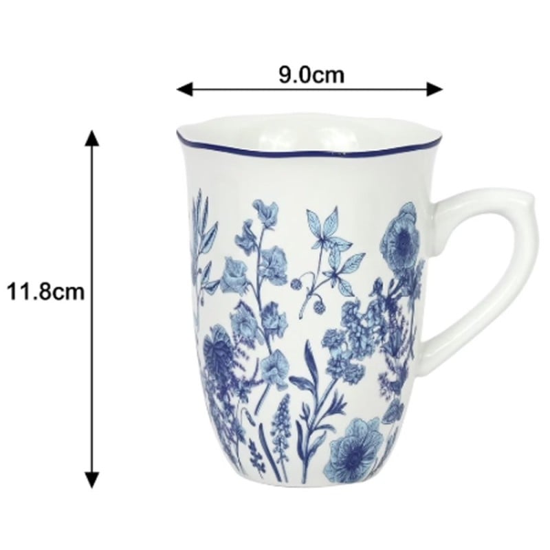 Serwis obiadowy porcelanowy 18 elementów zestaw talerzy dla 6 osób kwiaty Colette Florina