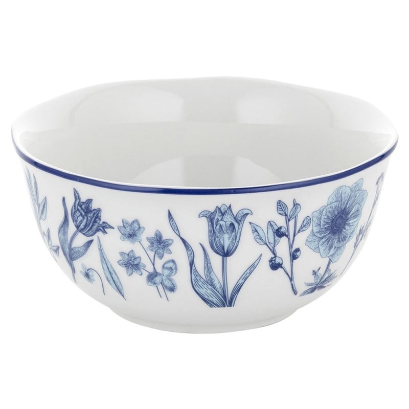 Serwis obiadowy porcelanowy 18 elementów zestaw talerzy dla 6 osób kwiaty Colette Florina