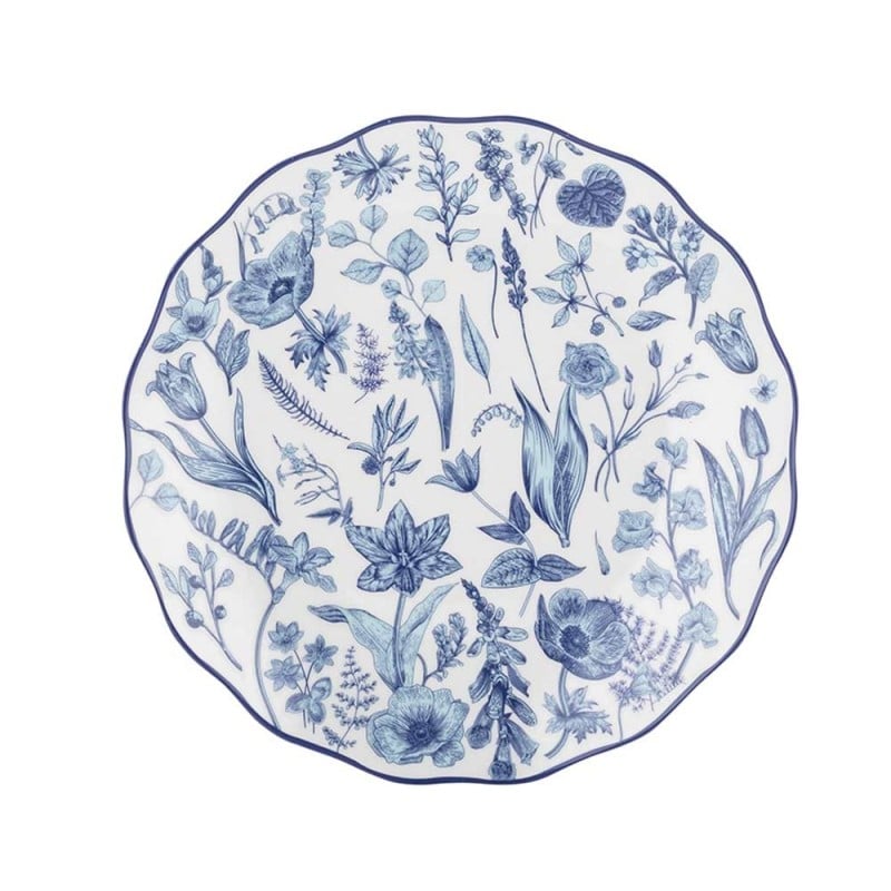 Serwis obiadowy porcelanowy 24 elementów zestaw talerzy dla 6 osób kwiaty Colette Florina