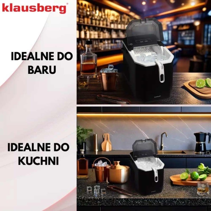 Kostkarka do lodu automatyczna panel LCD 100W 1.2 L Klausberg KB 7883