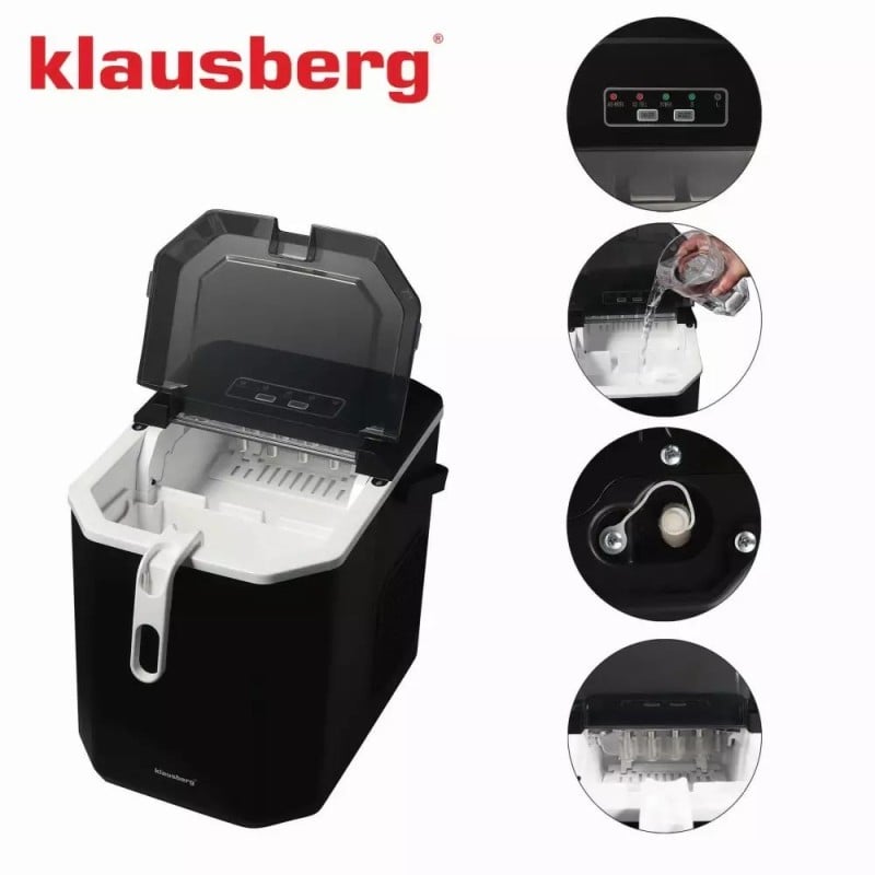 Kostkarka do lodu automatyczna panel LCD 100W 1.2 L Klausberg KB 7883