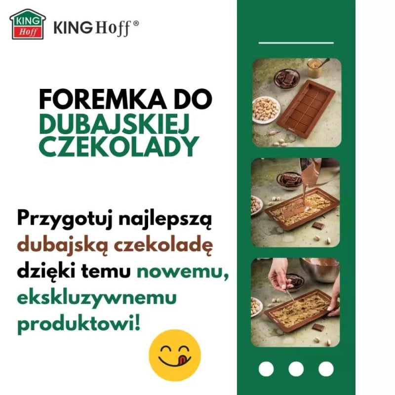 Forma silikonowa do czekolady Dubajskiej 25x13.5 cm Kinghoff 1945