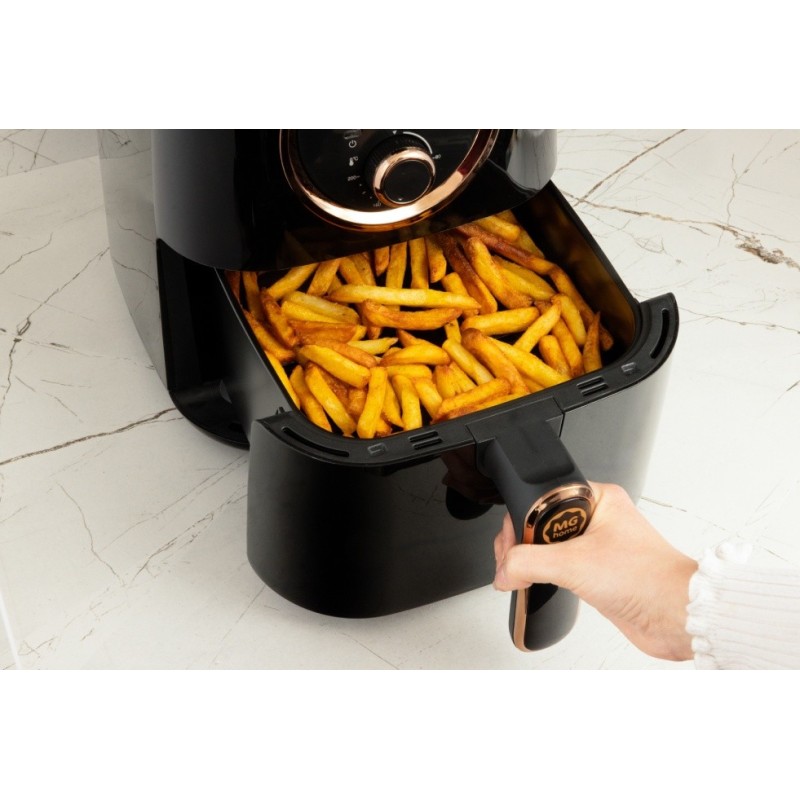 Airfryer 5 w 1 frytkownica beztłuszczowa MG Home Rose Gold Air Fryer 4.2 L czarna 1400W