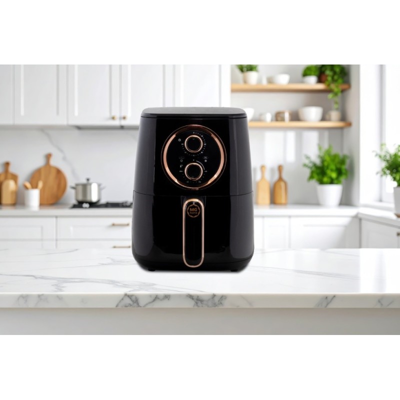 Airfryer 5 w 1 frytkownica beztłuszczowa MG Home Rose Gold Air Fryer 4.2 L czarna 1400W