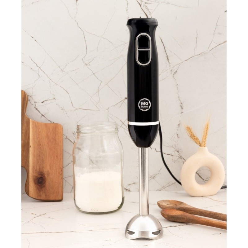 Blender ręczny MG Home 300W z regulacją prędkości czarny do zup koktajli mocny