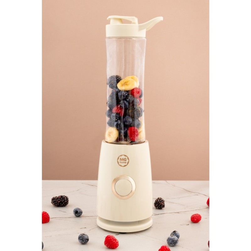 Blender personalny MG Home 500 ml 260W Butelka z ustnikiem, pokrywka i ostrze ze stali nierdzewnej