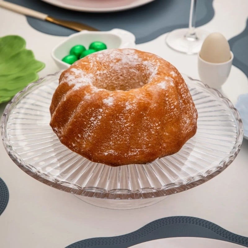 Patera szklana z kloszem na ciasto i tort na nóżce Altom Design Venus 28 cm