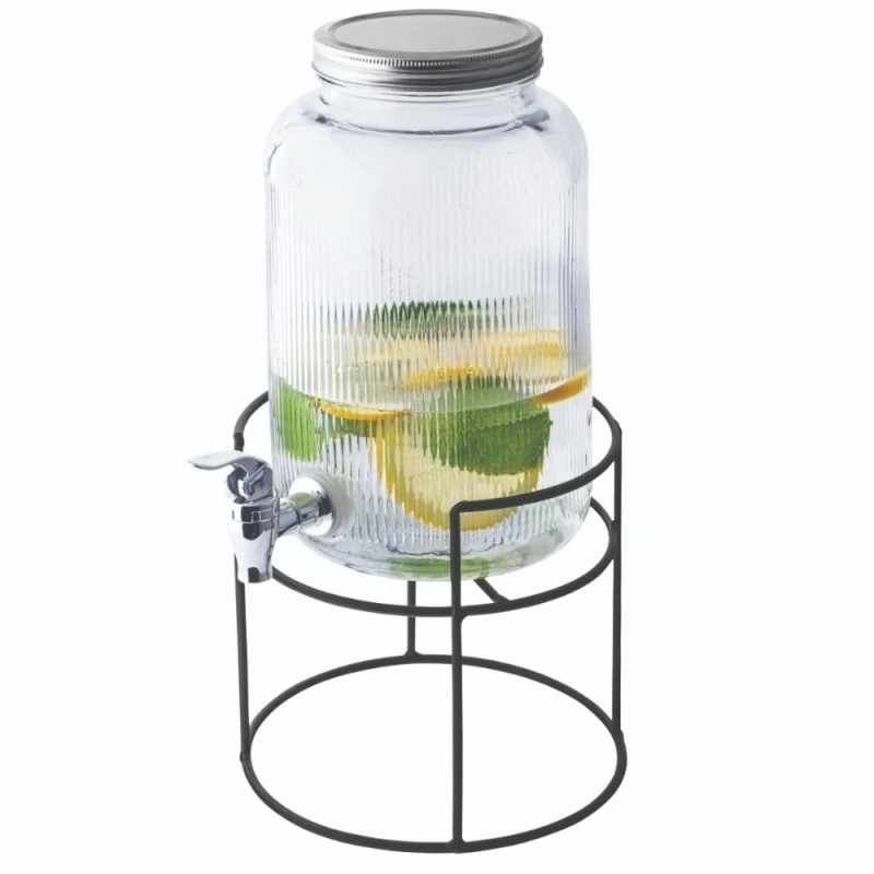 Słój szklany z kranikiem 4 L ze stojakiem do lemoniady napojów wody Altom Design