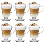 Kubki szklane 320 ml szklanki na stopce zestaw 6 szklanek Altom Siena Korale